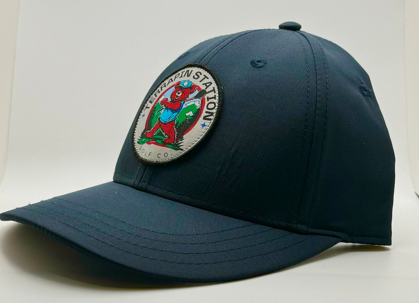 Patch Logo Snapback Hat - Navy Blue