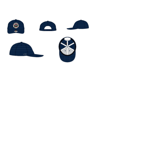 Patch Logo Snapback Hat - Navy Blue