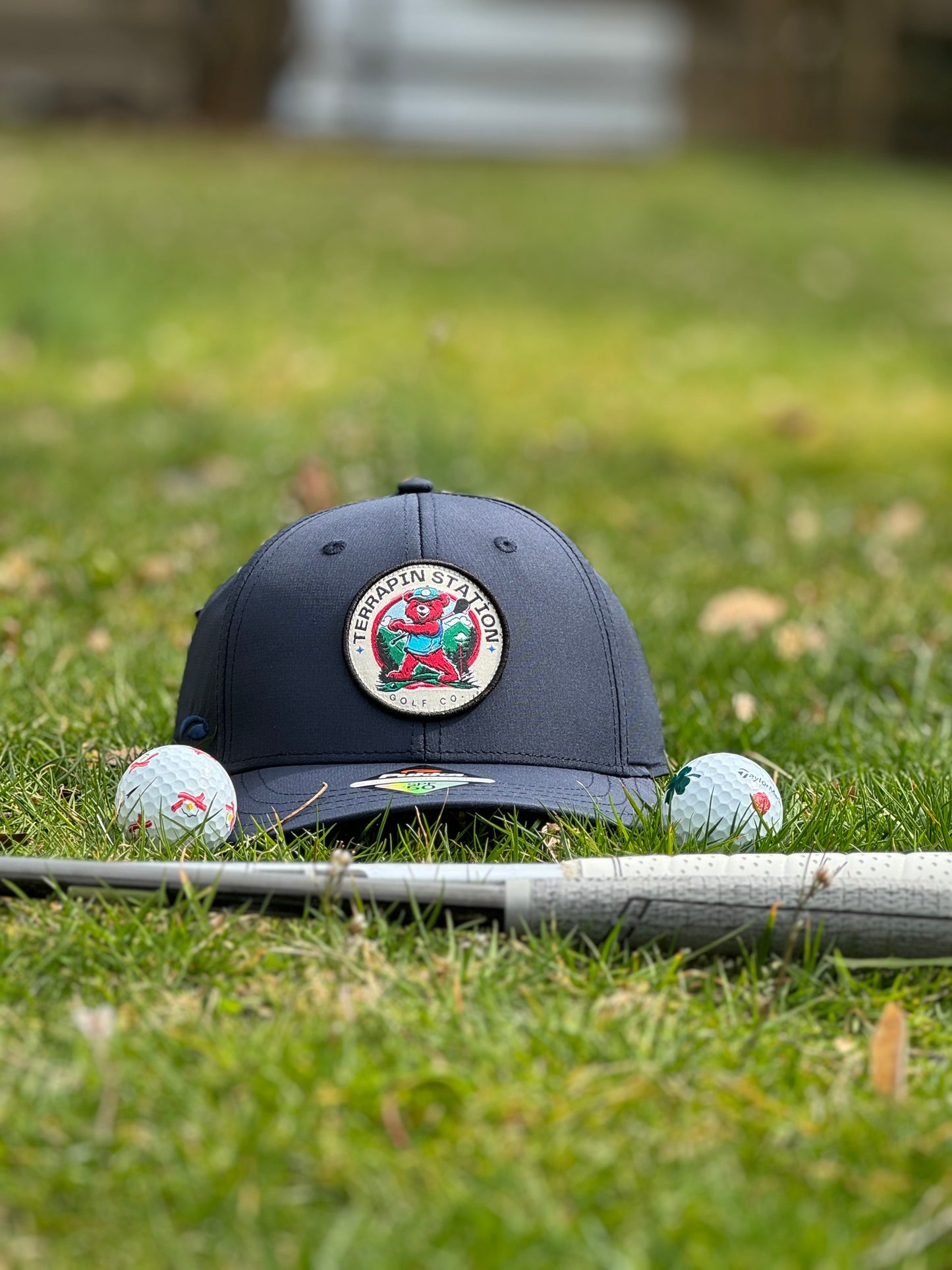 Patch Logo Snapback Hat - Navy Blue