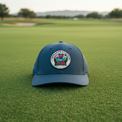 Patch Logo Snapback Hat - Navy Blue