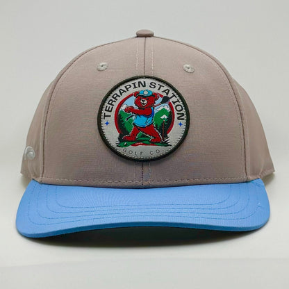 Patch Logo Snapback Hat - Gray Dome & Carolina Blue Visor