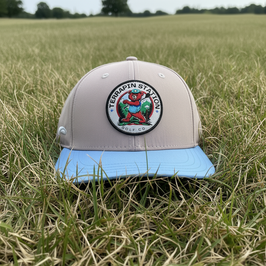 Patch Logo Snapback Hat - Gray Dome & Carolina Blue Visor