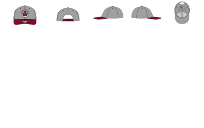 Patch Logo Snapback Hat - Gray Dome & Crimson Visor