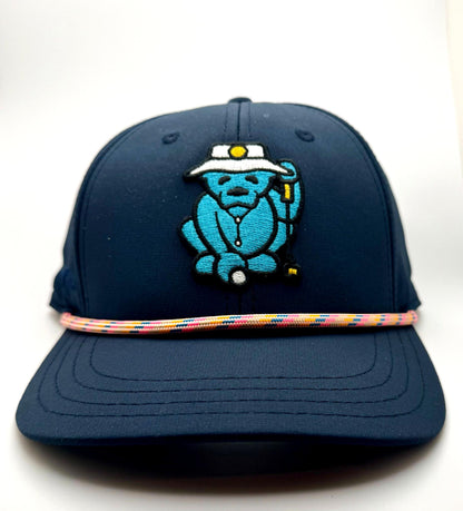 Navy Blue Icy Bear Logo Rope Snapback