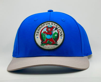 Patch Logo Snapback Hat - Royal Blue Dome & Gray Visor