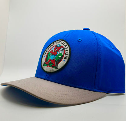 Patch Logo Snapback Hat - Royal Blue Dome & Gray Visor