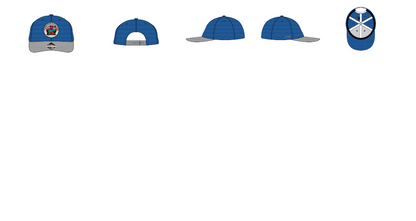 Patch Logo Snapback Hat - Royal Blue Dome & Gray Visor